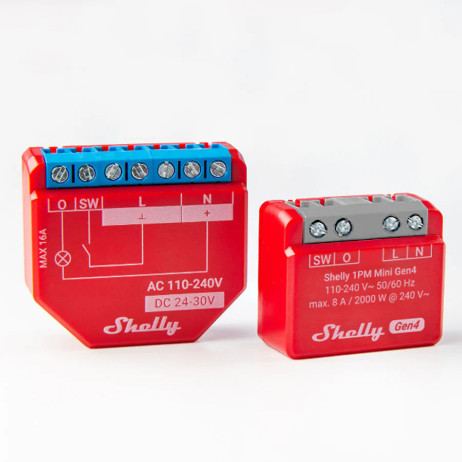 Shelly 1PM Mini Gen4 WLAN Smart Relais mit Leistungsmessung Bluetooth Matter PV One
