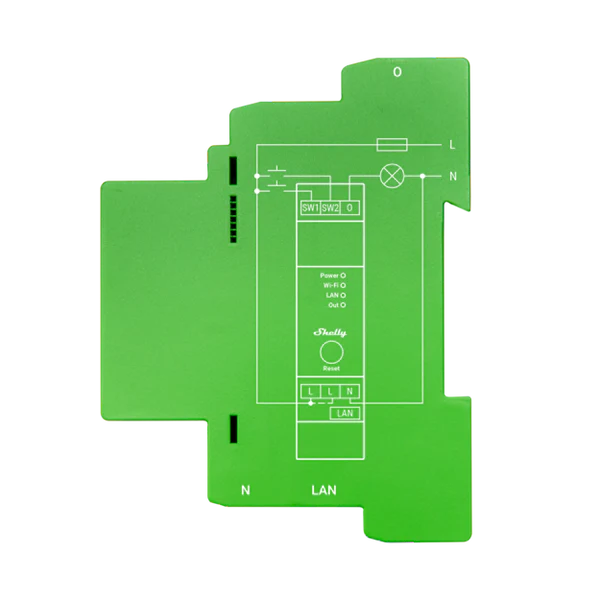 Shelly Pro Dimmer 1PM DIN-Schienen 1-Kanal Smart-Dimmer mit Leistungsmessung WLAN LAN Bluetooth Shelly