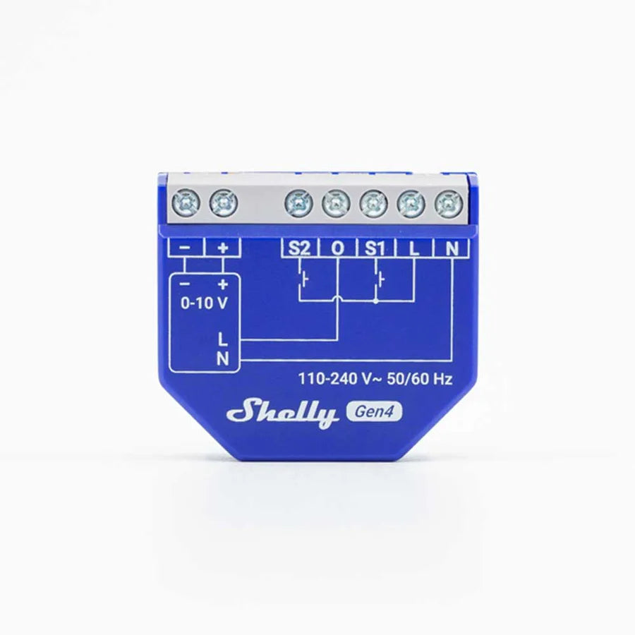 Shelly Dimmer 0/1-10V PM Gen4 DIN-Schienen 0-10V Smart-Dimmer mit Leistungsmessung WLAN Bluetooth Matter Shelly