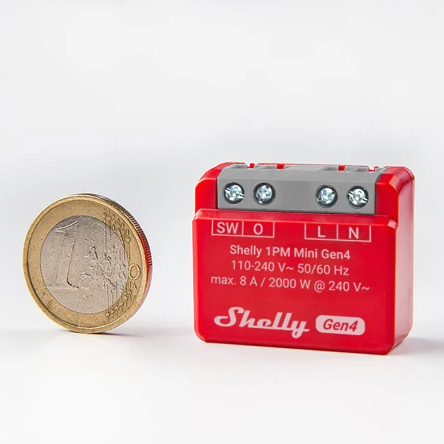 Shelly 1PM Mini Gen4 WLAN Smart Relais mit Leistungsmessung Bluetooth Matter PV One