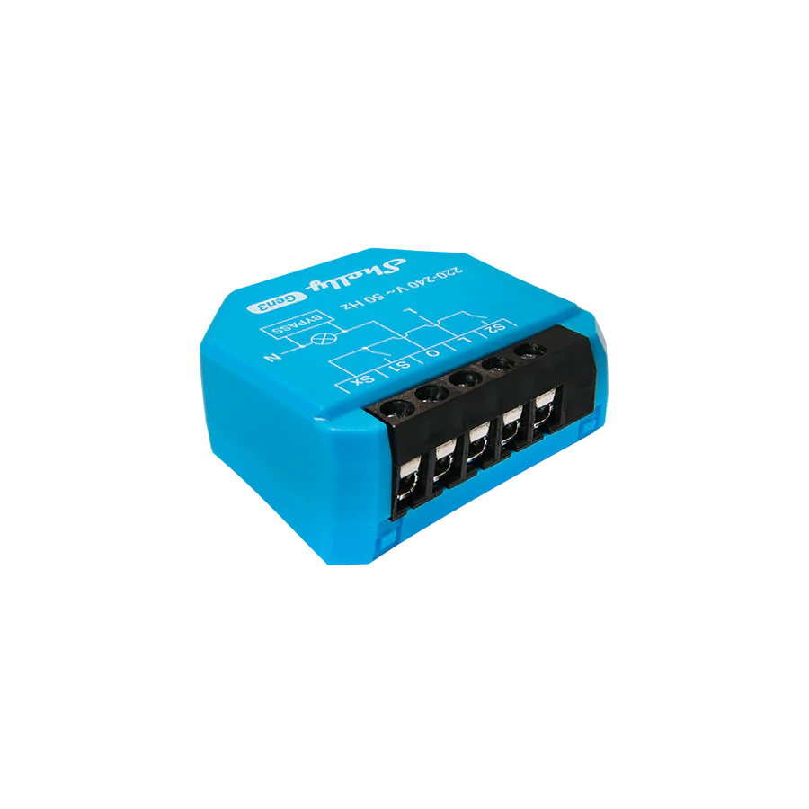 Shelly 1L Gen3 WLAN Smart Schalter No-Neutral mit Bluetooth Matter und Bypass PV One