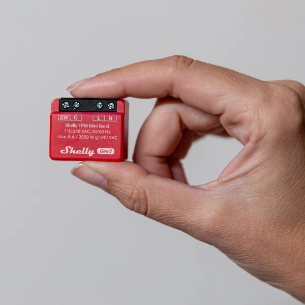 Shelly 1PM Mini Gen3 WLAN Smart Relais mit Leistungsmessung Bluetooth Shelly