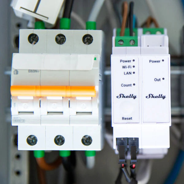 Shelly Pro 3EM Switch Add-On DIN-Schienen galvanisch isolierter Schalter für Pro 3EM Shelly